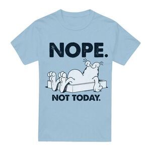 Garfield Mens Nope T-Shirt / Light Blue